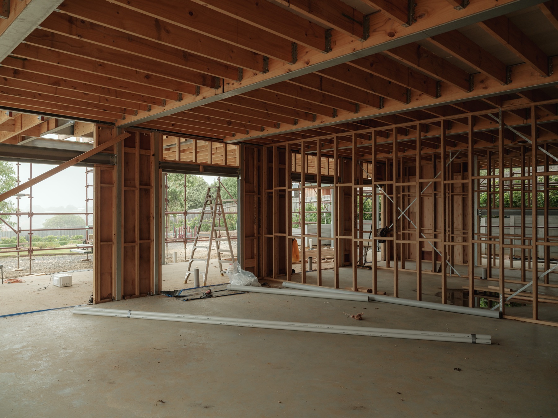 Lichen Grove, Highton — ground floor frame, light through openings